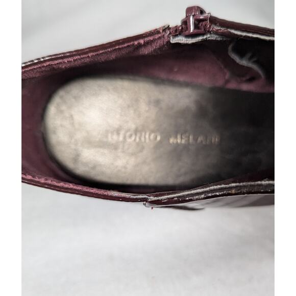 Antonio MelaniAnkle boots brown 7.5Croc print on leather High heel 3.5" See Desc - Picture 11 of 13